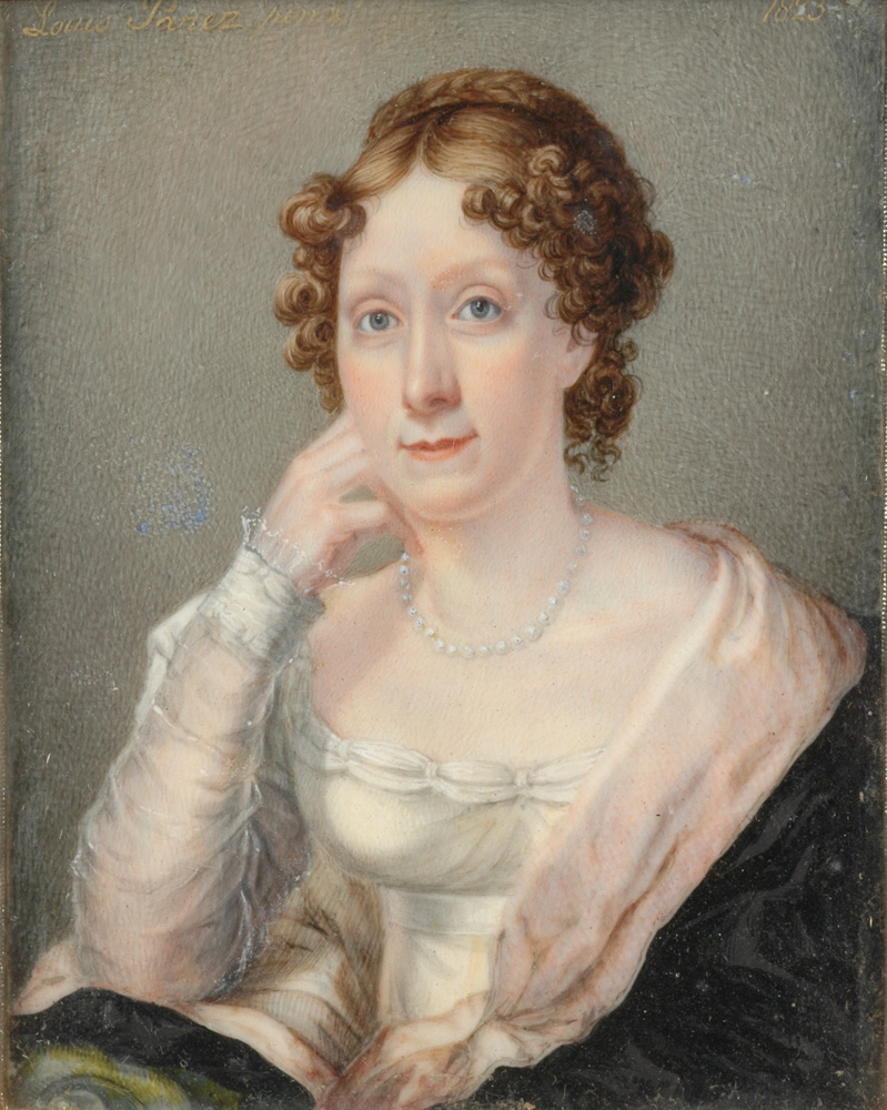 Husband And Wife, Miniatures On Ivory by Lewis Parez, 1822